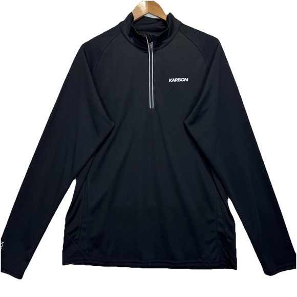 Karbon Other - Karbon 1/4 Zip Pullover Sweaters Mens L Black K-Wick Performance‎ Athletic